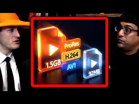 This clip explains video compression with insights from VLC's lead developer on Lex Fridman's podcast, highlighting Lex's skill in breaking down complex technical subjects for a broad audience interested in software innovation.