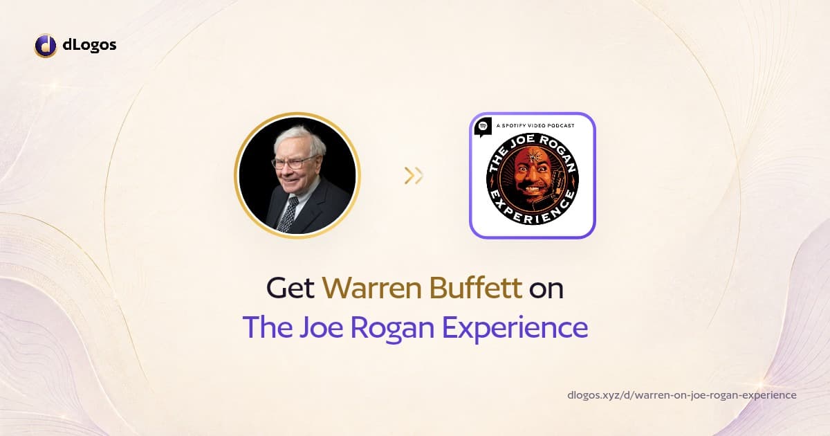 Vote card: Warren Buffett on The Joe Rogan Experience, on dLogos