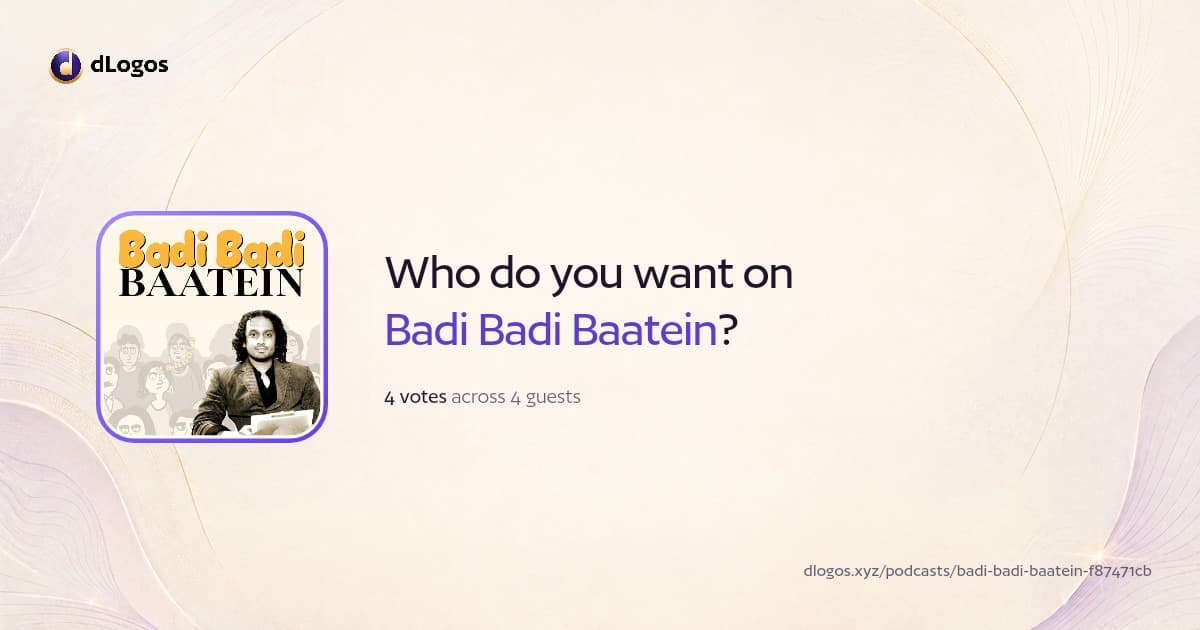 Podcast card: Badi Badi Baatein on dLogos