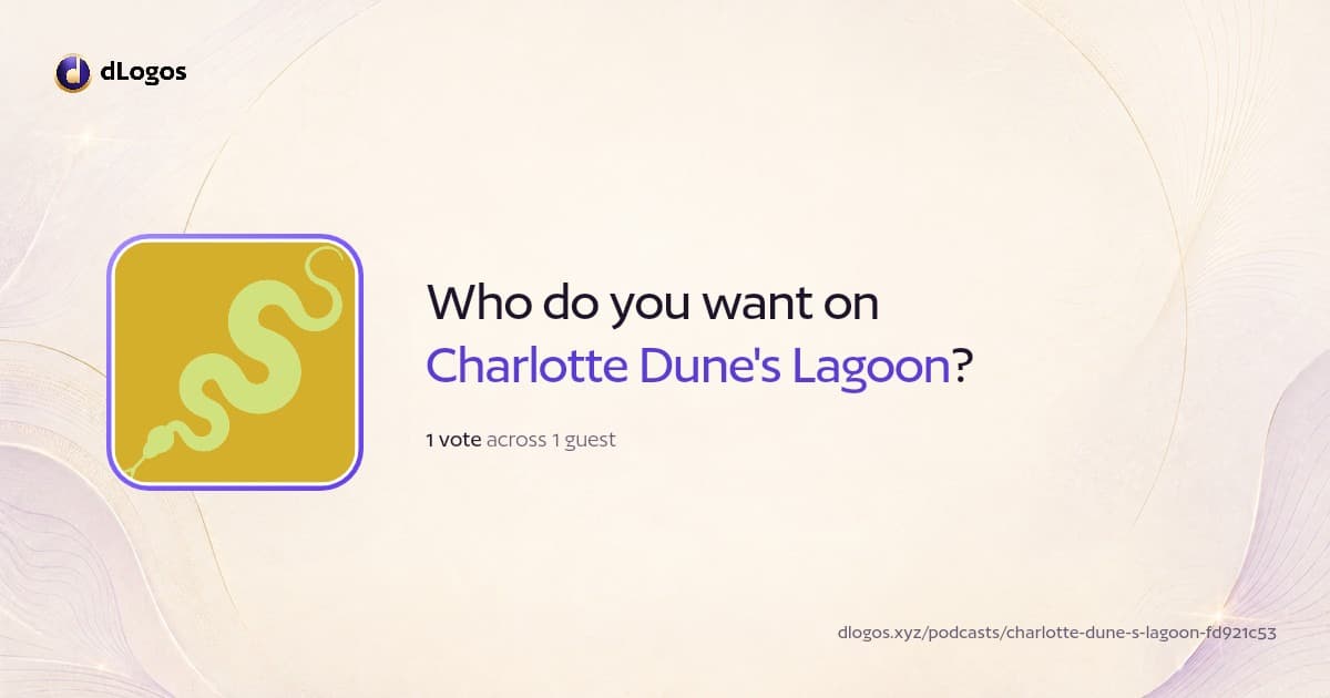Podcast card: Charlotte Dune's Lagoon on dLogos
