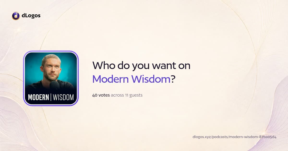 Podcast card: Modern Wisdom on dLogos