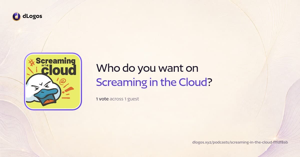 Podcast card: Screaming in the Cloud on dLogos