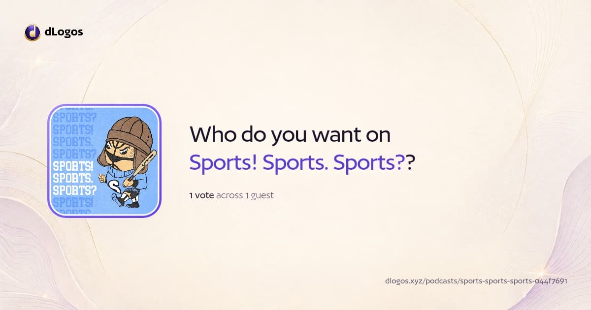 Podcast card: Sports! Sports. Sports? on dLogos