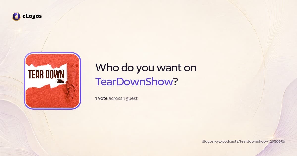 Podcast card: TearDownShow on dLogos
