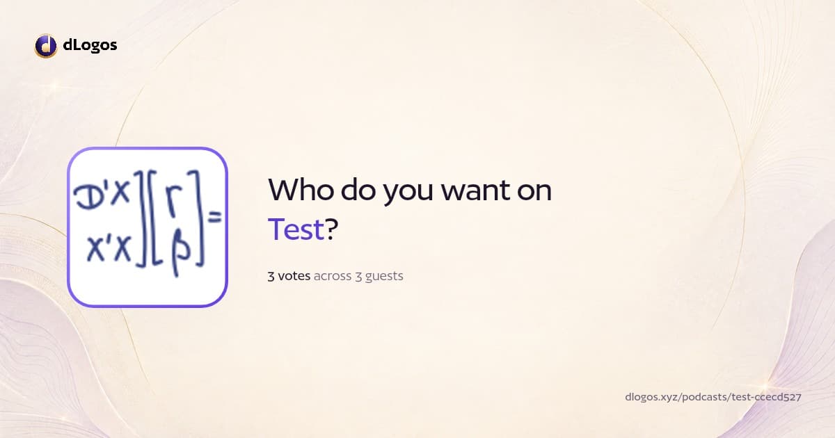 Podcast card: Test on dLogos