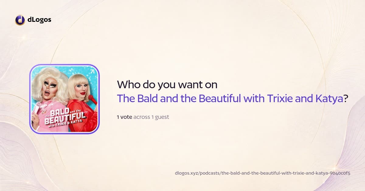 Podcast card: The Bald and the Beautiful with Trixie and Katya on dLogos