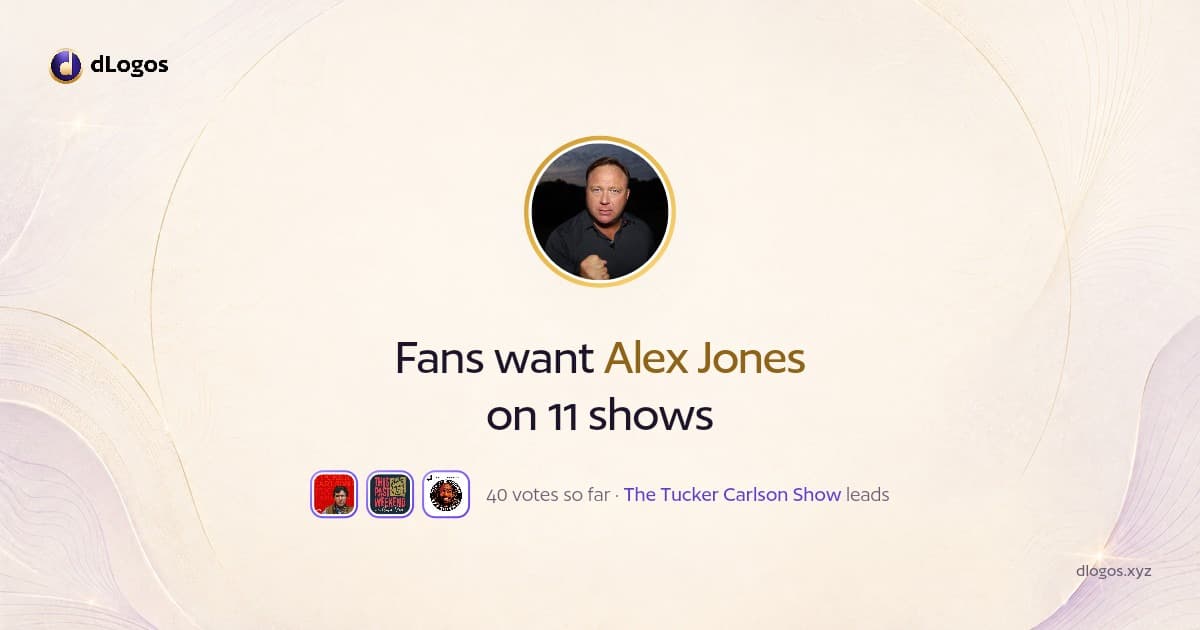 Speaker card: Alex Jones on dLogos