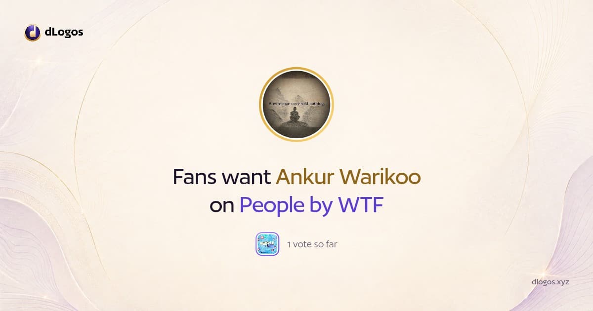 Speaker card: Ankur Warikoo on dLogos