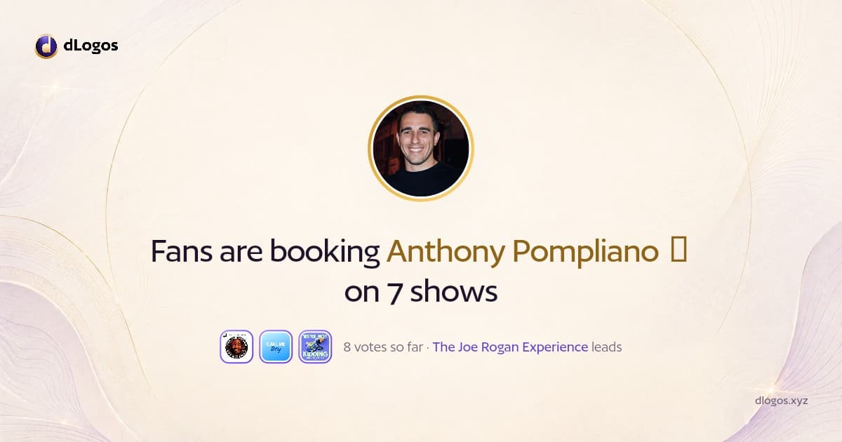 Speaker card: Anthony Pompliano 🌪 on dLogos