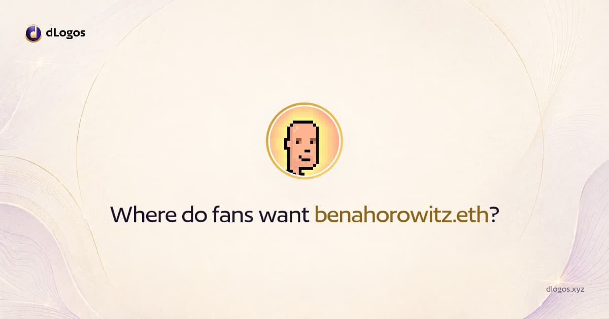 Speaker card: benahorowitz.eth on dLogos