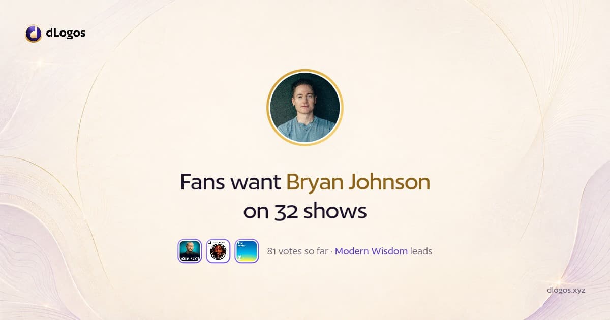 Speaker card: Bryan Johnson on dLogos