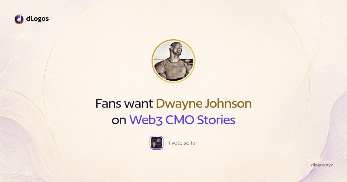 Speaker card: Dwayne Johnson on dLogos