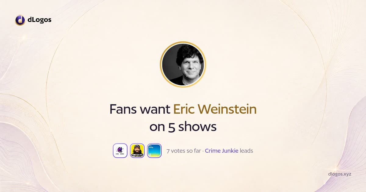 Speaker card: Eric Weinstein on dLogos