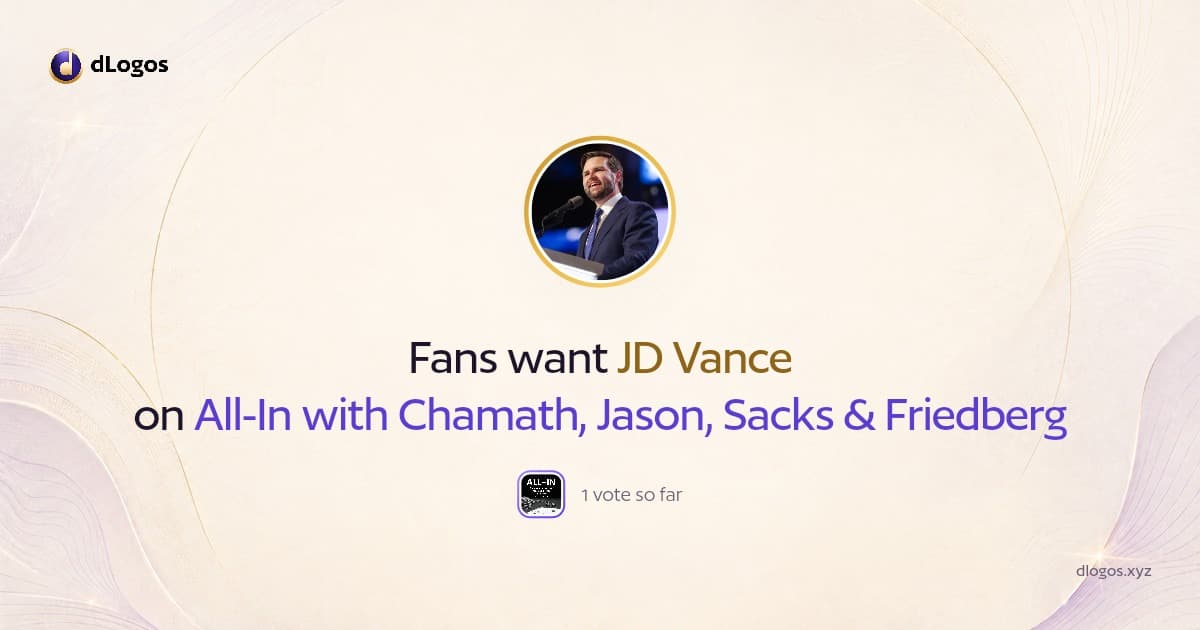 Speaker card: JD Vance on dLogos