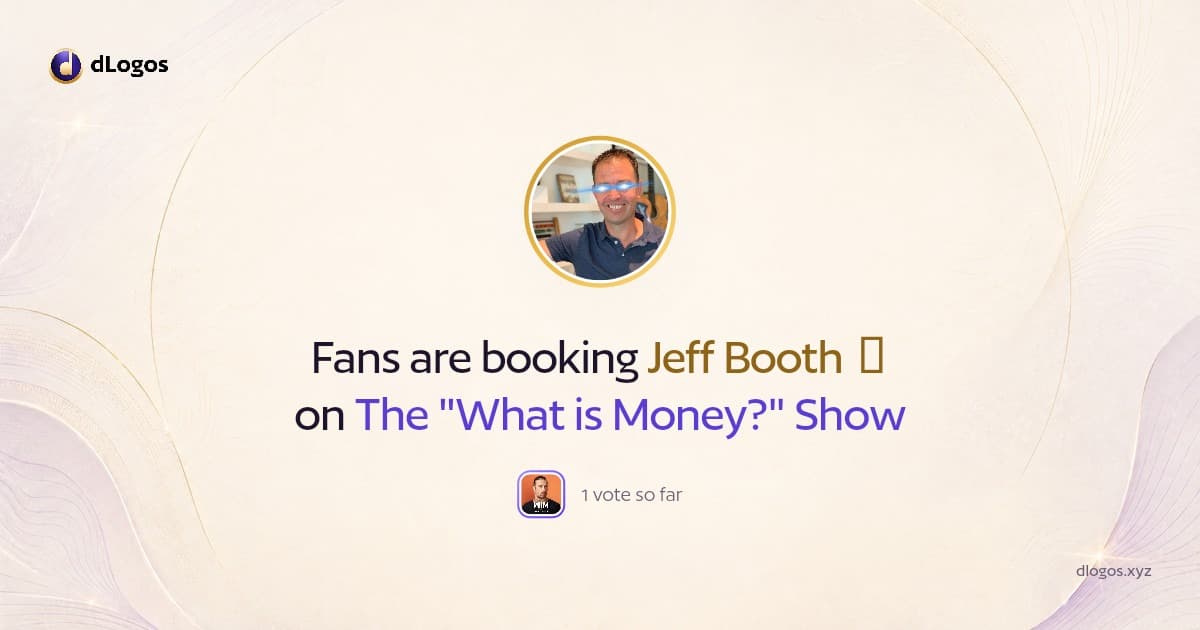 Speaker card: Jeff Booth ⚡️ on dLogos