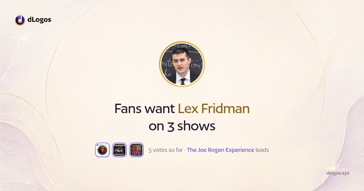 Speaker card: Lex Fridman on dLogos