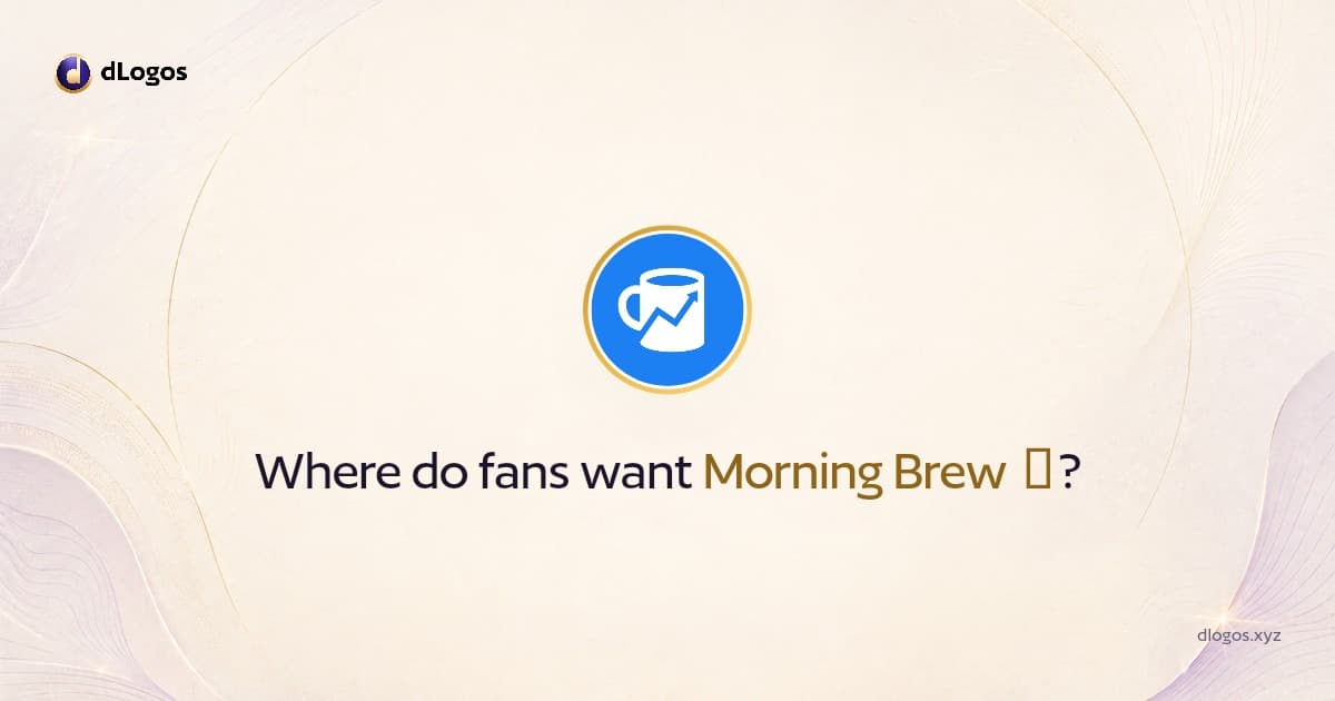 Speaker card: Morning Brew ☕️ on dLogos
