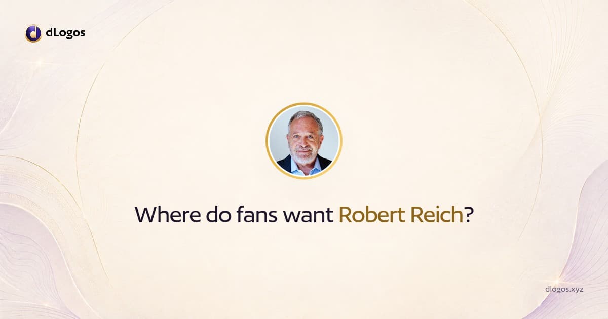 Speaker card: Robert Reich on dLogos