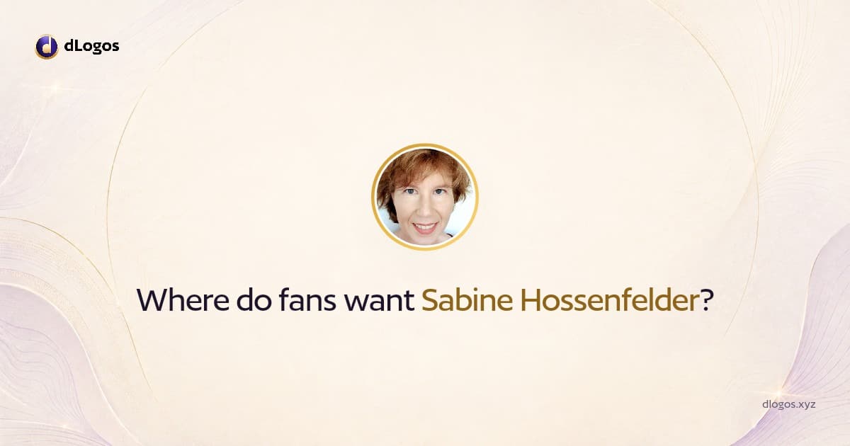 Speaker card: Sabine Hossenfelder on dLogos