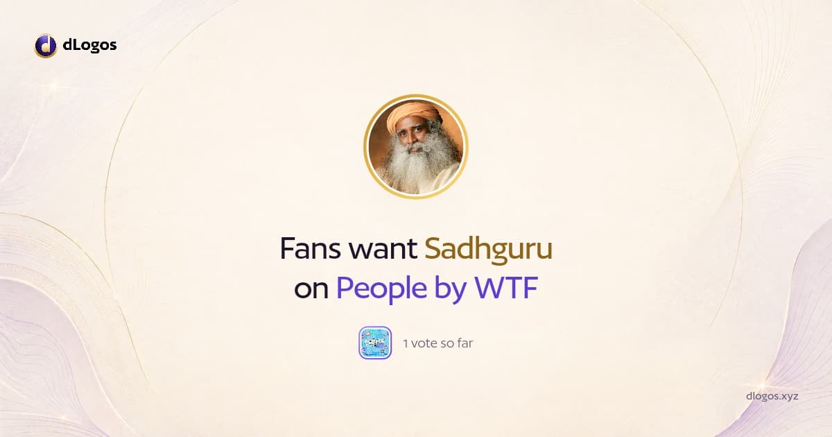 Speaker card: Sadhguru on dLogos