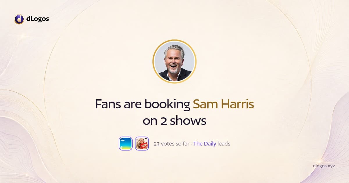Speaker card: Sam Harris on dLogos