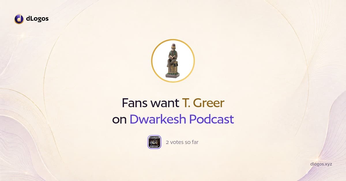 Speaker card: T. Greer on dLogos