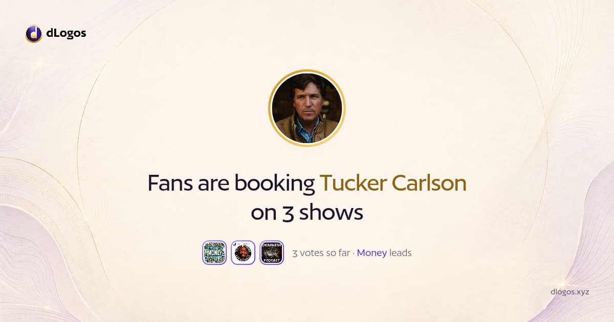 Speaker card: Tucker Carlson on dLogos