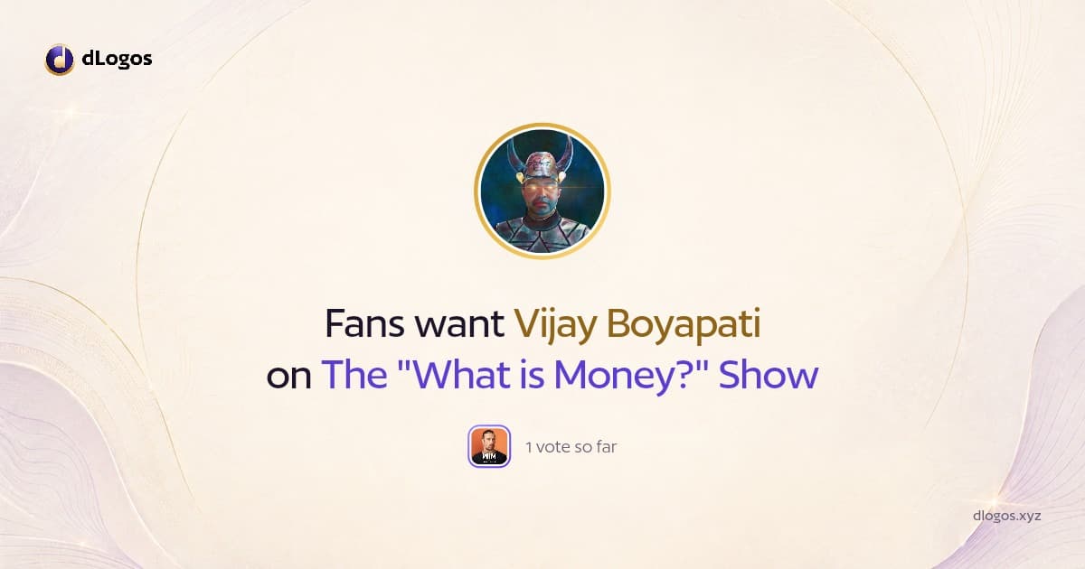 Speaker card: Vijay Boyapati on dLogos