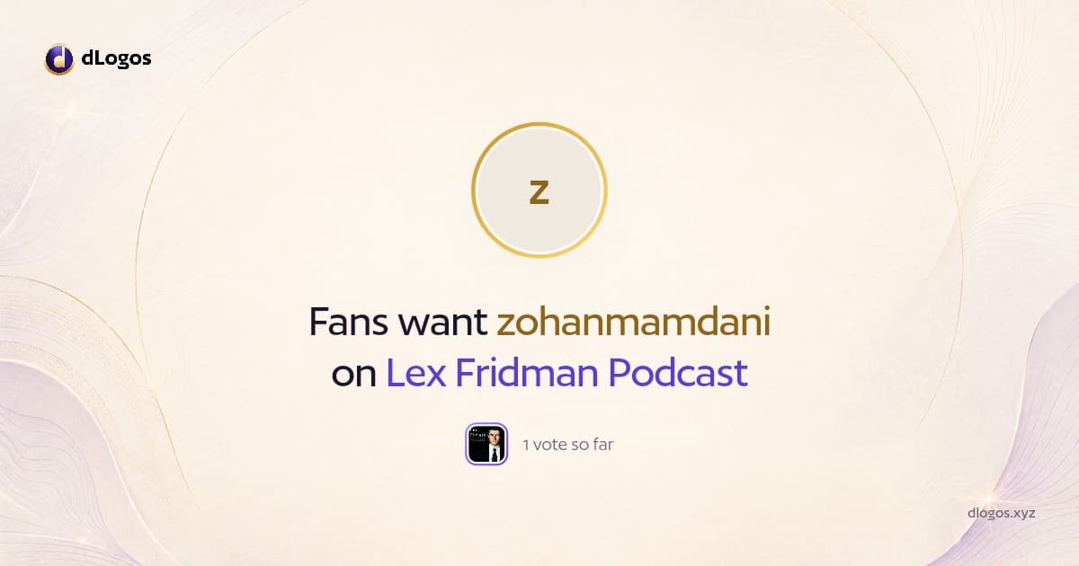 Speaker card: zohanmamdani on dLogos