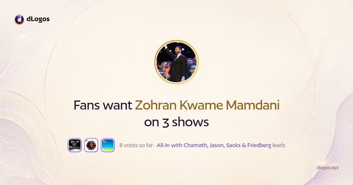 Speaker card: Zohran Kwame Mamdani on dLogos